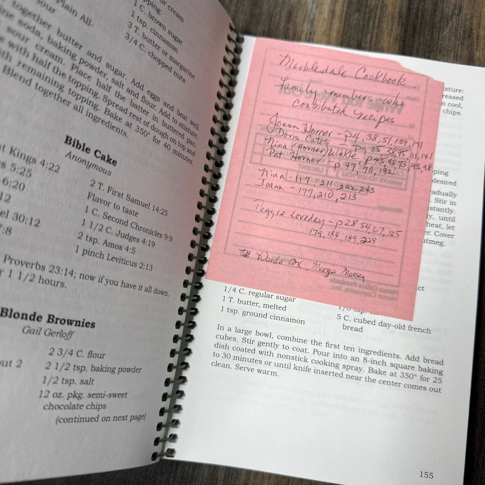 Down Home Cookin' with Marbledale Cookbook Spiral Bound Recipes Vintage‎
